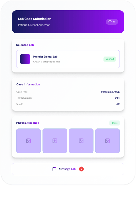 Lab case submission interface