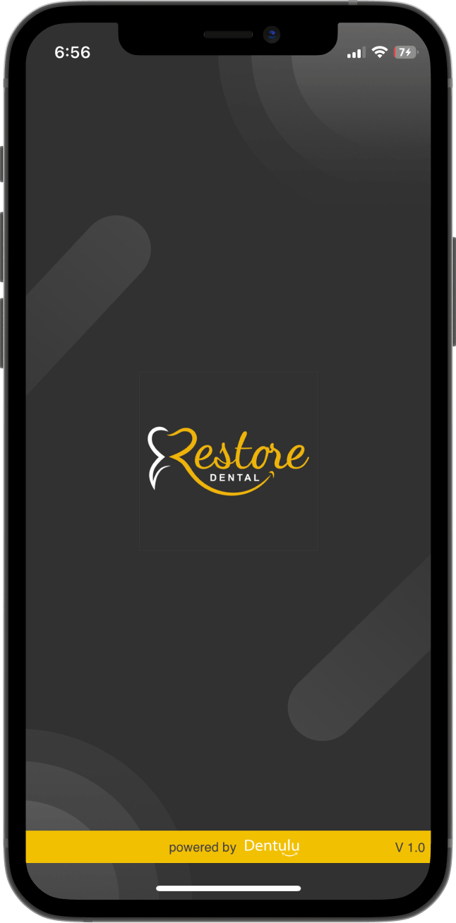 Custom branded dental patient app splash screen
