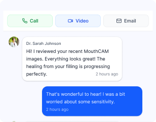 Communication chat interface between patient and provider
