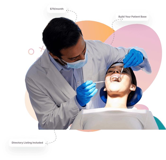 Dental hygienist performing oral checkup on patient