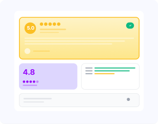 Patient reviews and ratings interface