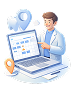 Illustration of going independent and managing patient bookings