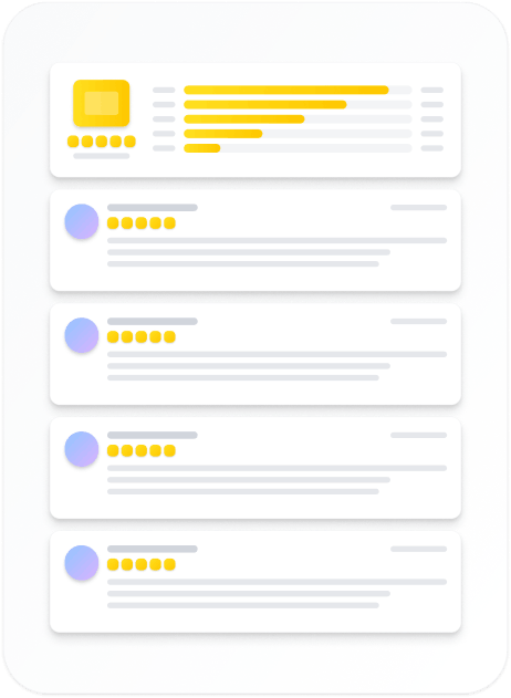 Dental lab reviews dashboard showing verified feedback, ratings, and reputation management tools