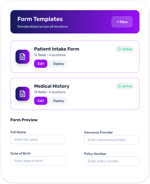 Form templates and workflows UI