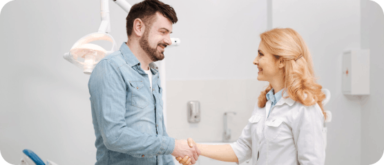 Dentist handshake