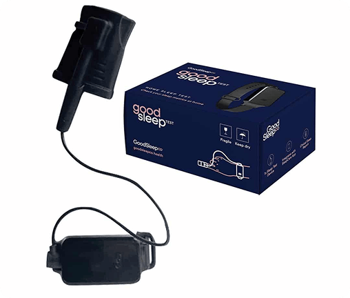 Good Sleep home sleep testing device kit with wearable monitor and packaging box