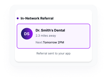 Referral process interface