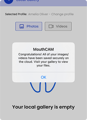 Images syncing automatically to dental dashboard