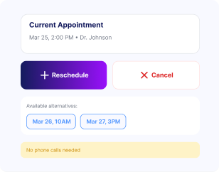 Reschedule or Cancel