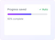 Auto save progress indicator