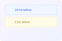 Reminder notification UI