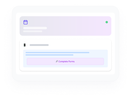 Patient receiving form link on phone