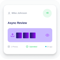 Photo submission interface for asynchronous dental review