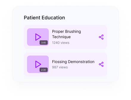 Materials to explain tray therapy to patients. Compliance instructions. Home care guidance.