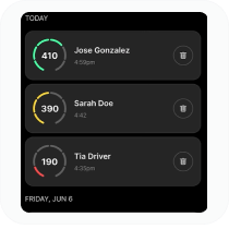 Track your journey interface