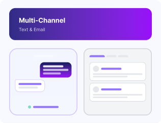 SMS and email review request options