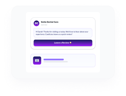 Automated review request screenshot