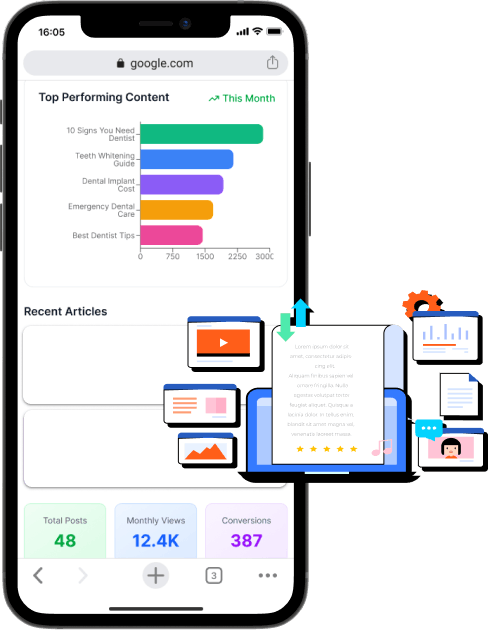 SEO content strategy illustration
