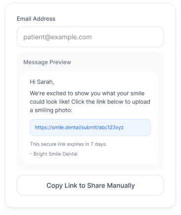 Photo guidelines and smile preview interface
