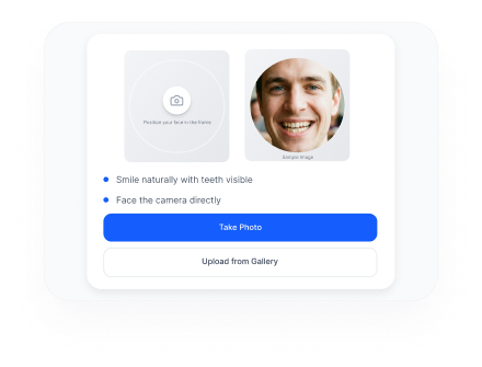 Upload photo screen