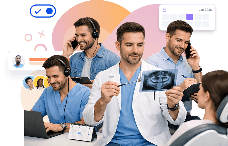 Solo dentist managing practice without team using digital tools