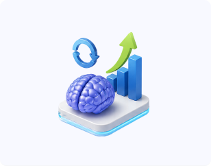 AI continuously improving with updates and feedback loops