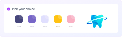 Color palette and logo customization interface
