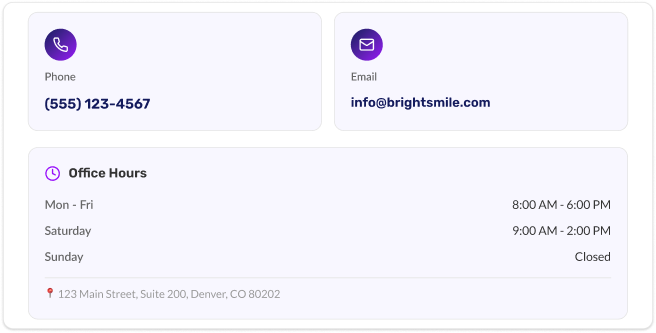 Contact and map location interface