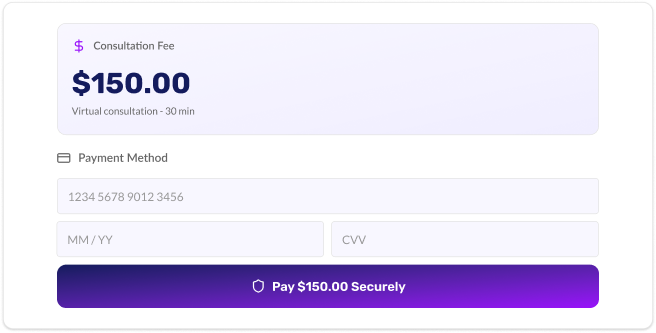 Online payment interface