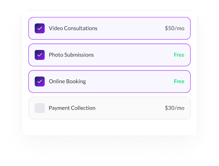 Configure dental services and pricing interface