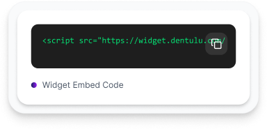 DentuluPro widget embed code example